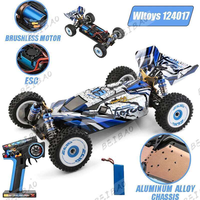 WLtoys 124017 V2 RC Car - Brushless Remote Control Vehicle 1:12 suitable for adults, RTR 4WD off-road drift vehicle Y260131