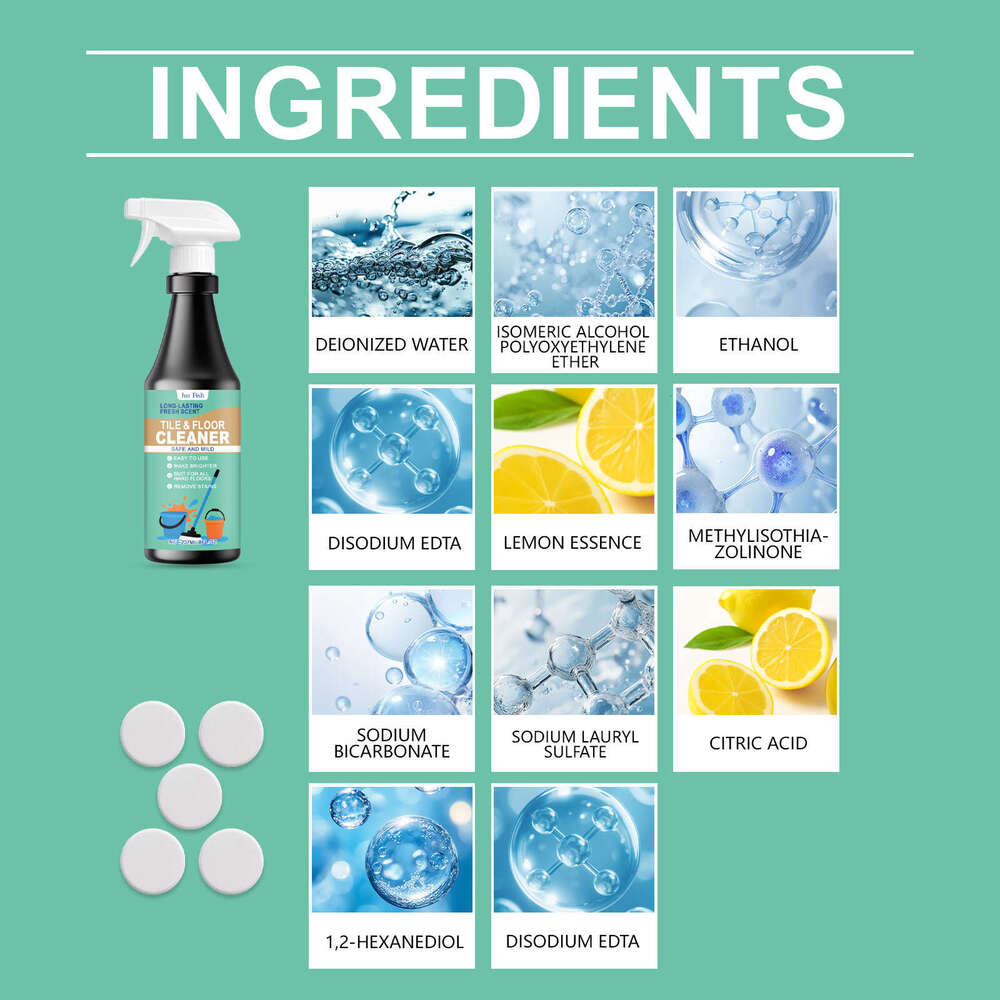 Jue Fish Stain Removal Bright Gentle Formula Household Floor Gloss Maintenance Cleaner S260202