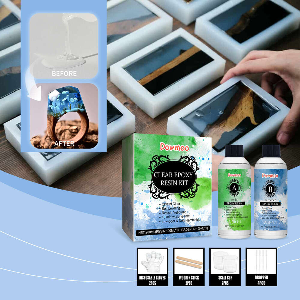 Dowmoo Transparent AB High Transparency Anti-Yellowing Material Epoxy Resin Product Kit S260202