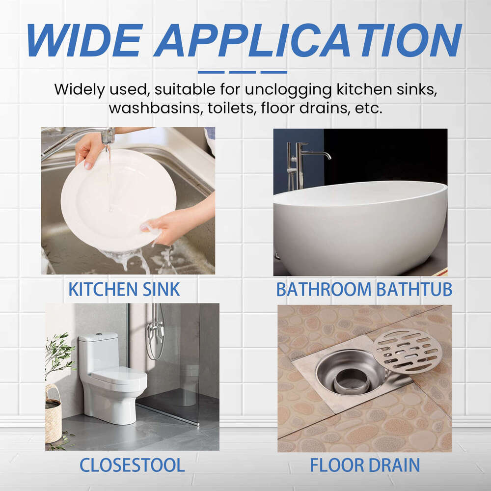 Jaysuing Pipe Kitchen Bathroom Drain Blockage Cleaner Stain Remover Deodorizer Unblocker S260202