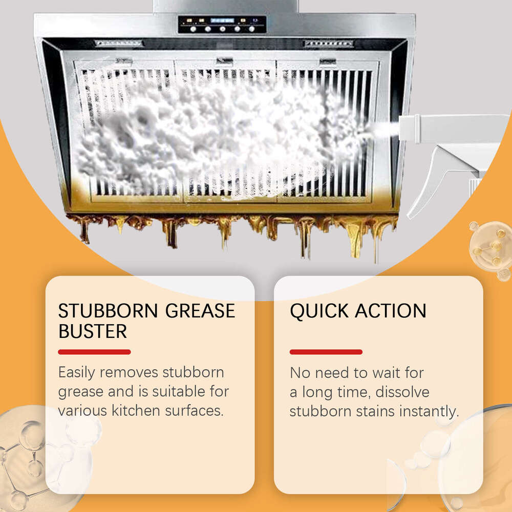 jakehoe Grease Cleaner Kitchen Range Hood Stove Sink Stain Dirt Oil Remover S260202