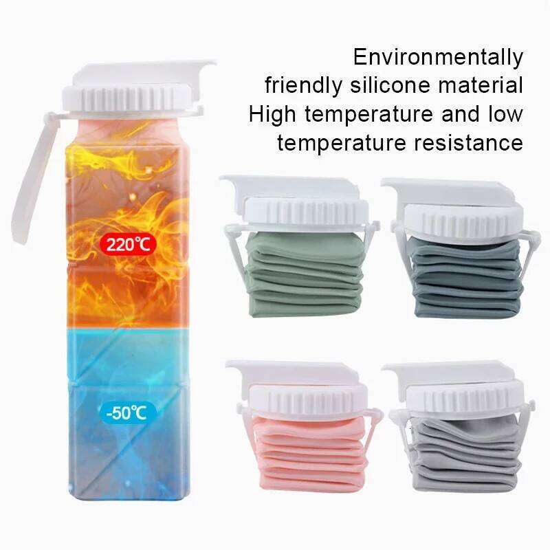 New Creative Silicone Folding Outdoor Portable and Scalable Water Cup Travel Fitness Mugs Waterbottle Z260202