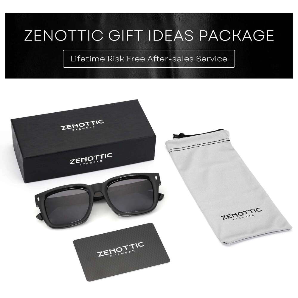ZENOTTIC 2025 Trend Square Polarized Sunglasses Handmade Acetate Sun Glasses Fashion Patchwork Shades ZS6240 H260202