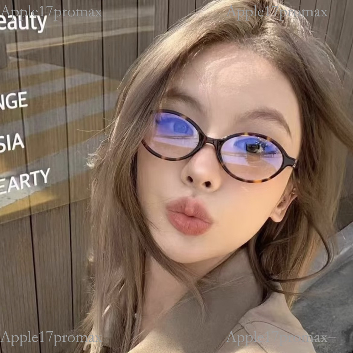 Luxurious Brand Designer Vintage Sunglasses Frames Korean Style Bookish Temperament Small Oval-shaped Frames For Women Oversized Glasses Without Presc