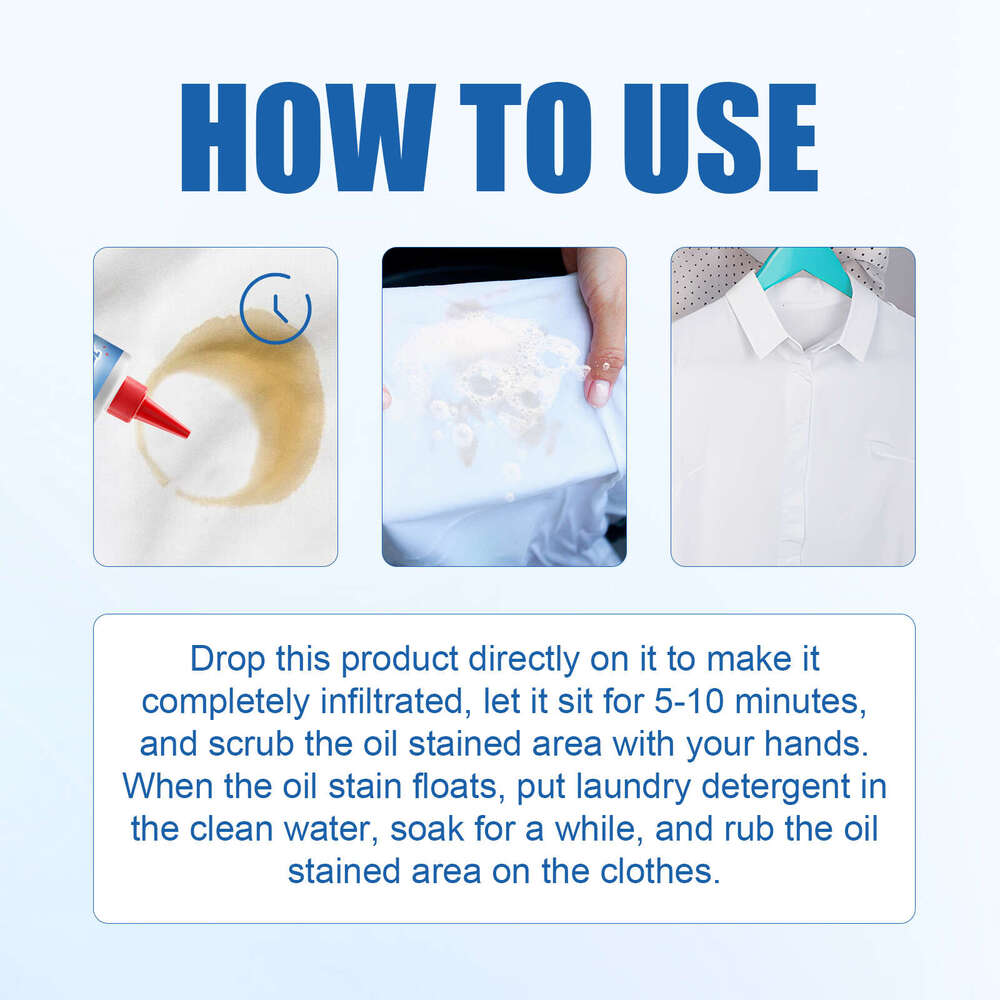 Clothing Cleaner Color Protection Deep Cleaning for Clothes Stubborn Oil Blood Sweat Stains S260202