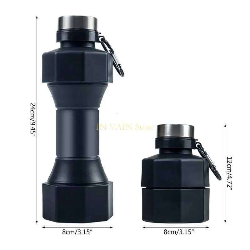 M5TC Silicone Foldable Water Bottle for Travel, Hikings, Quality & Leakproof Z260202