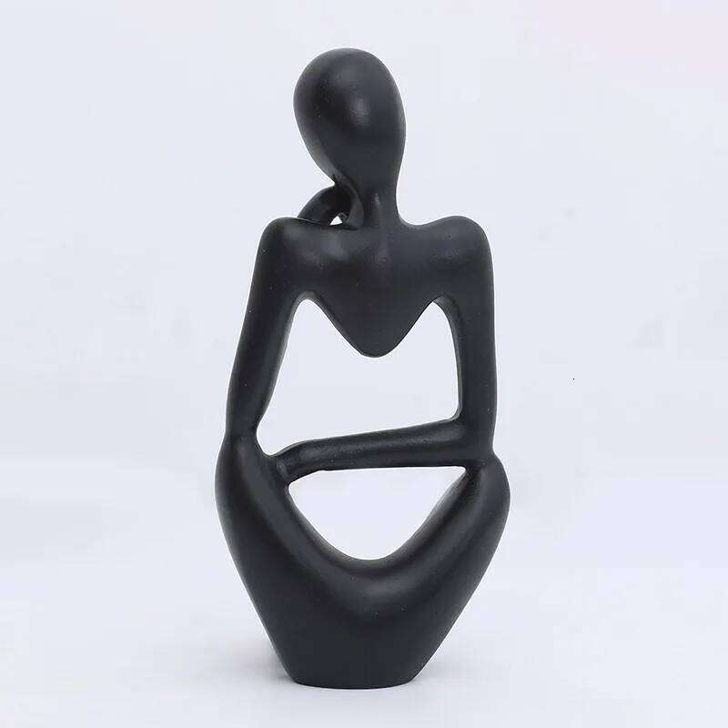 Thinker Statue Abstract Yoga Figurine Resin Handmade Crafts Sculpture Home Decor Interior Office Desktop Ornaments Y260202