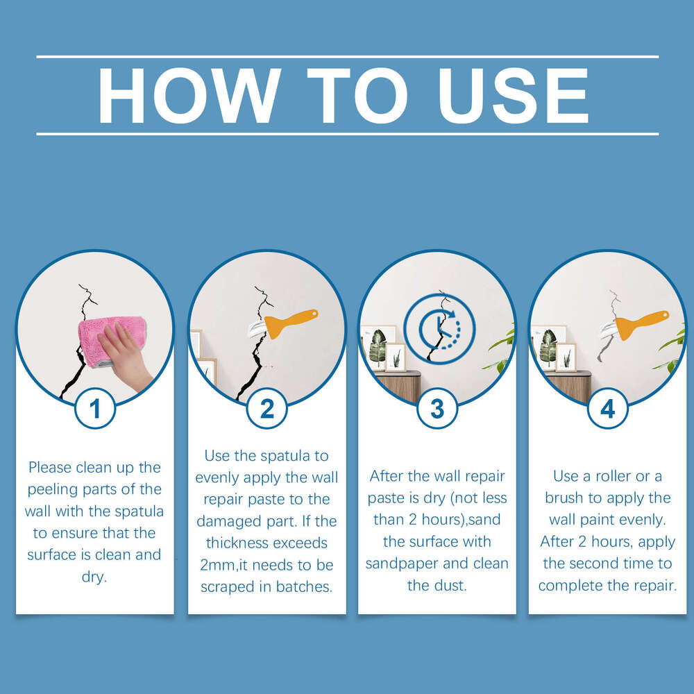 Paste Stain Covering Wall Cleaning Paint Peeling Moisture-Proof Crack Repair Agent S260202