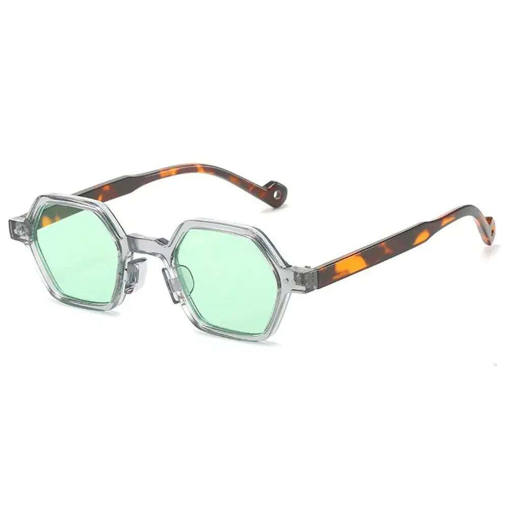 Retro Style Small Sunglasses Uv400 Women Green Brown Polygon Ladies Sun Glasses For Men Hexagon Summer 2025 New Eyewear H260202