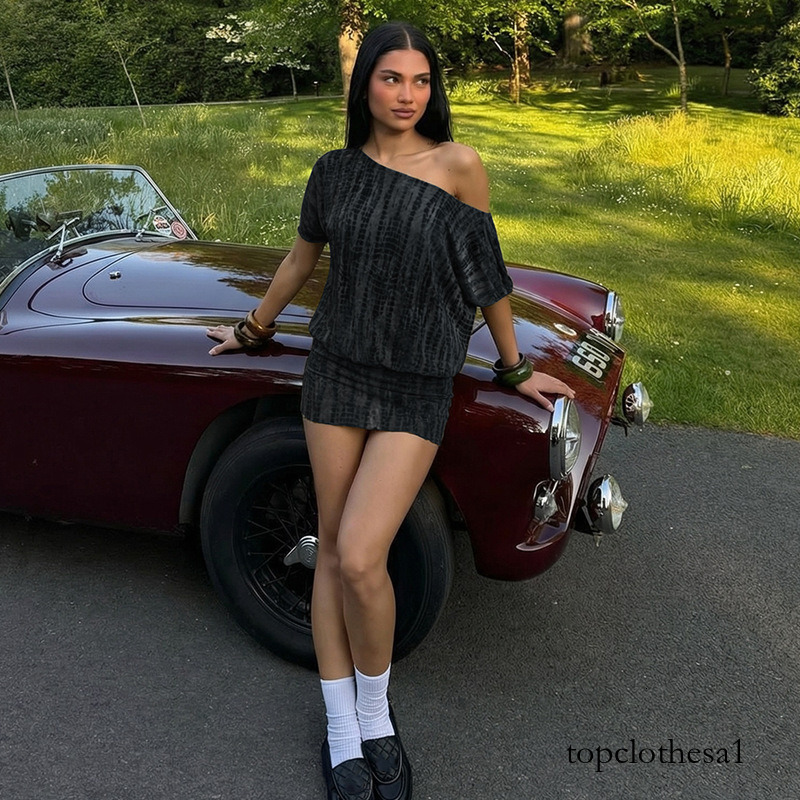 2026 Summer Hot-Selling New Fashion Color-Block Sexy Hollow Out Backless Asymmetrical Neck Tie Short Dress