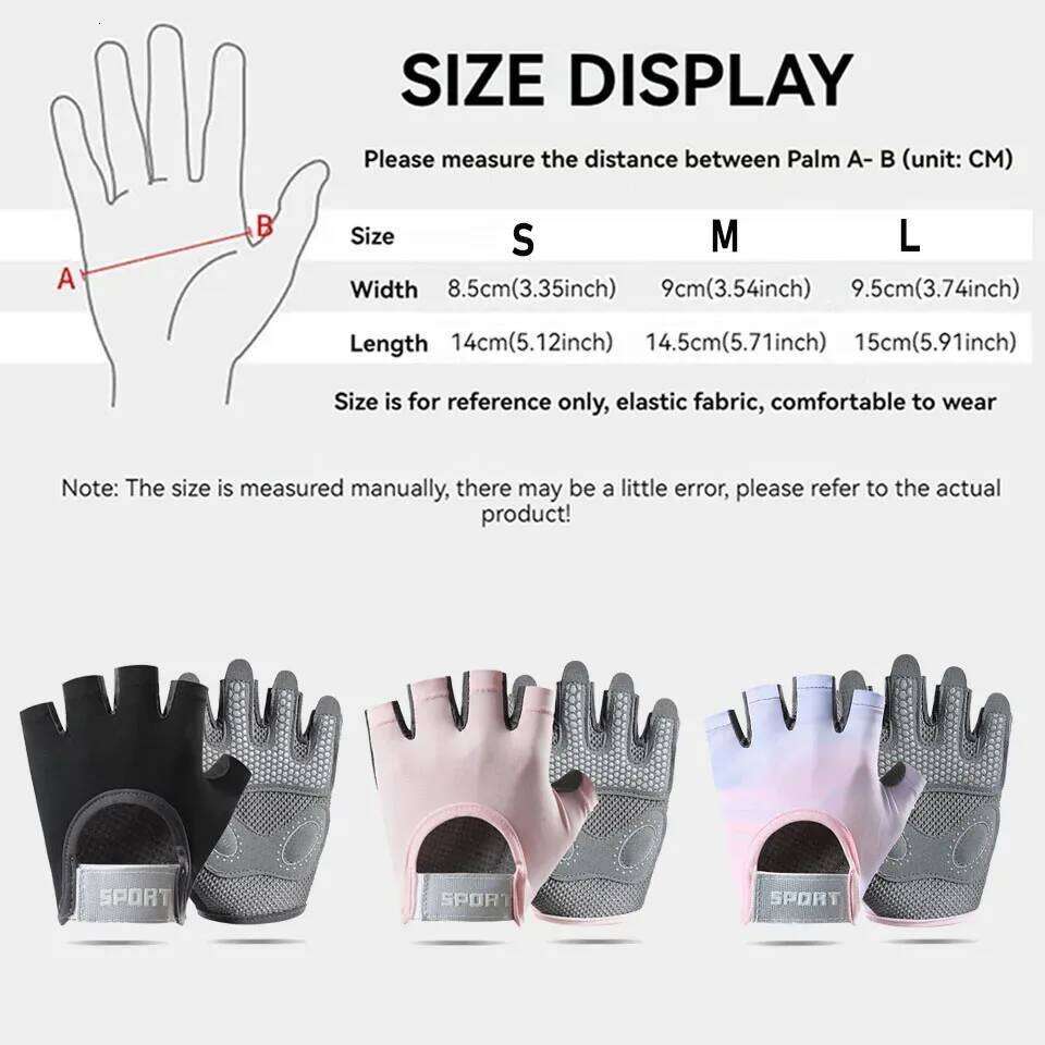 Weightlifting Fitness Gym Equipment Exercise Gloves Half-finger Yoga Spinning Bike Breathable Anti-slip For Women XJ260202
