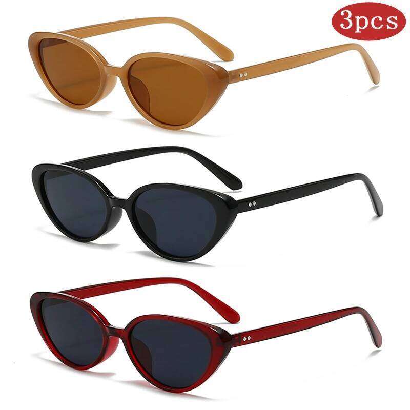1/3pcs New Rectangle Men Driving Anti-UV Ladies Fashion Cat Eye Small Frame Sunglasses UV400 Unisex H260202