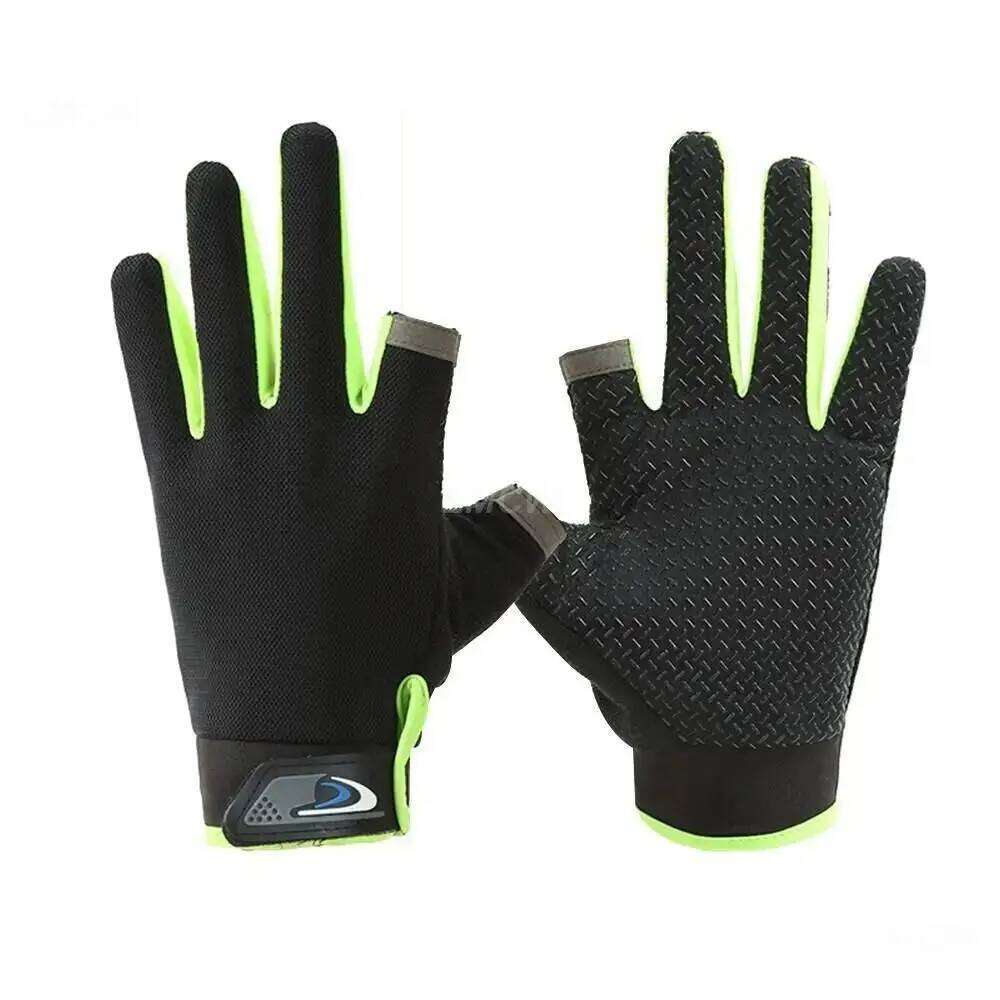 Sun Protection Fishing Protect Hand Anti-slip Two-finger Sports Moisture-wicking Bicycle Riding Gloves Outdoor XJ260202