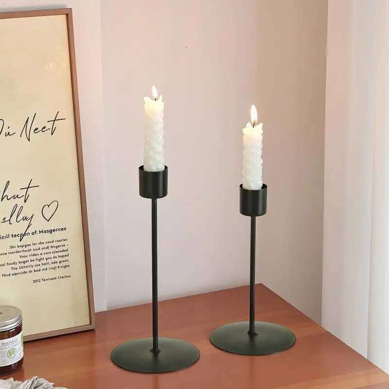 Chic Gold Metal Candle Holders, European Style Wedding Decorations for Living Room, Bar, Party Decor Y260131