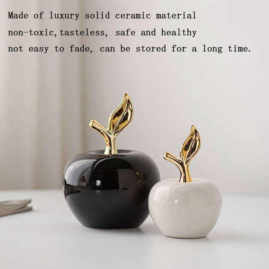 Classic European Style Ceramic Cute Funny Christmas Fruit Ornament Home Room Figurines Arts Crafts Desk Decor Statues Sculpture Y260202