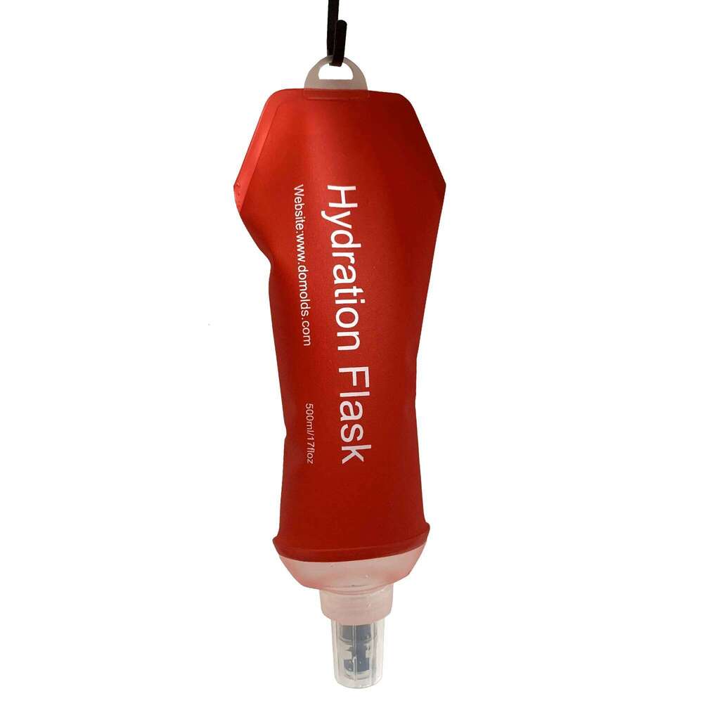 Red TPU Soft 500ml Girl Flask Leak Proof Water Bottle For Trail Running Marathon Cycling Camping Hiking Z260202