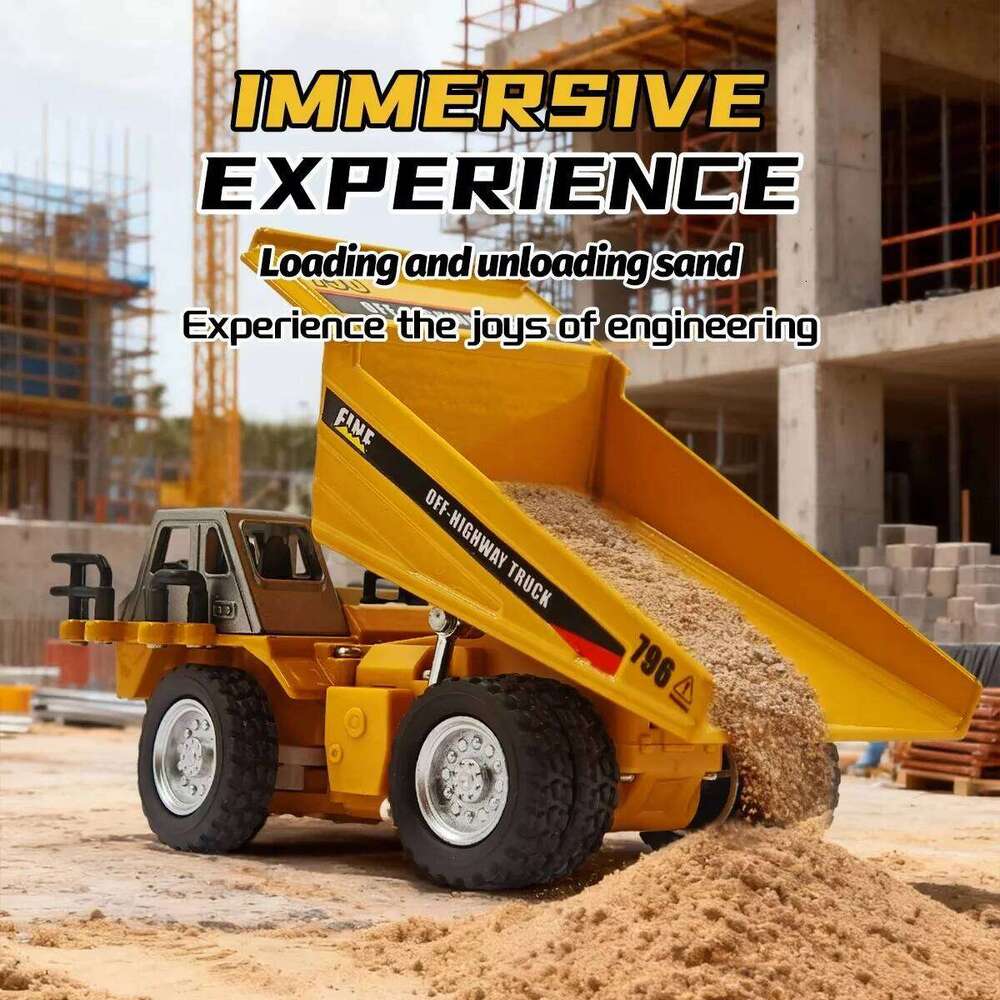 2025 new desktop engineering Dump truck 1:64 mini four-wheel drive drift full proportion remote control car Y260131