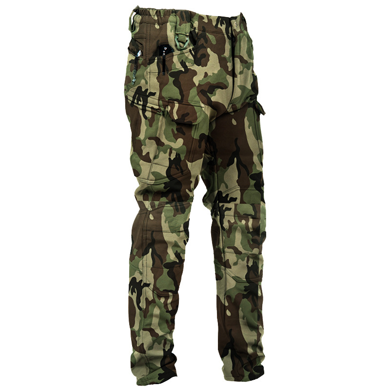 Free Shipping 2026s New Men's Outdoor Velvet Tactical Pants Thickened Warm Camouflage Work Pants Size S-4XL Hot Sale
