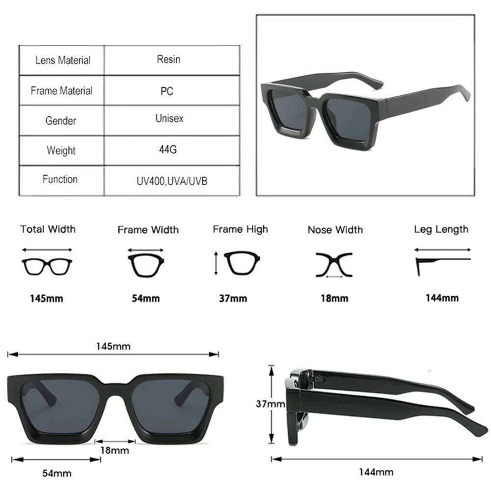 JNPCXI Fashion Square Women Luxury Sunglasses Retro Gradient Blue Designer Men Trending Sun Glasses Shades UV400 H260202