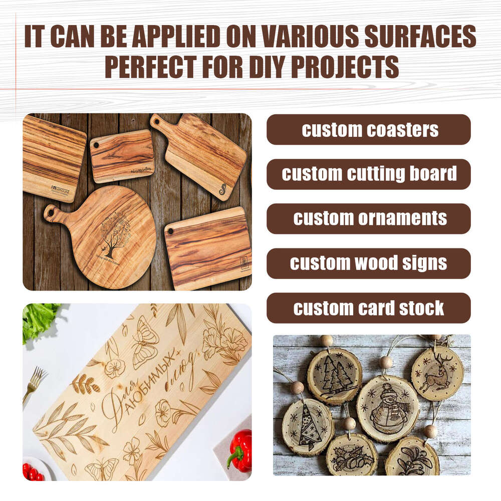 Marker Wooden Branding Coaster Cutting Board Design Burning Pyrography Pen S260202