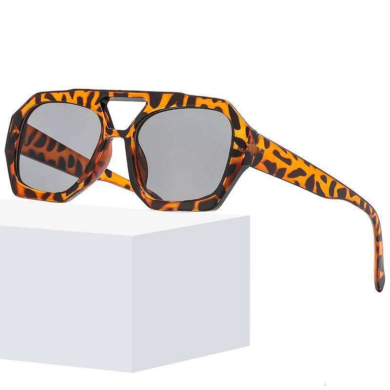 5set Large Frame Square Sunglasses Fashion New Retro Double Bridges Sun Glasses Female Luxury Designer Lady Eyewear UV400 H260202