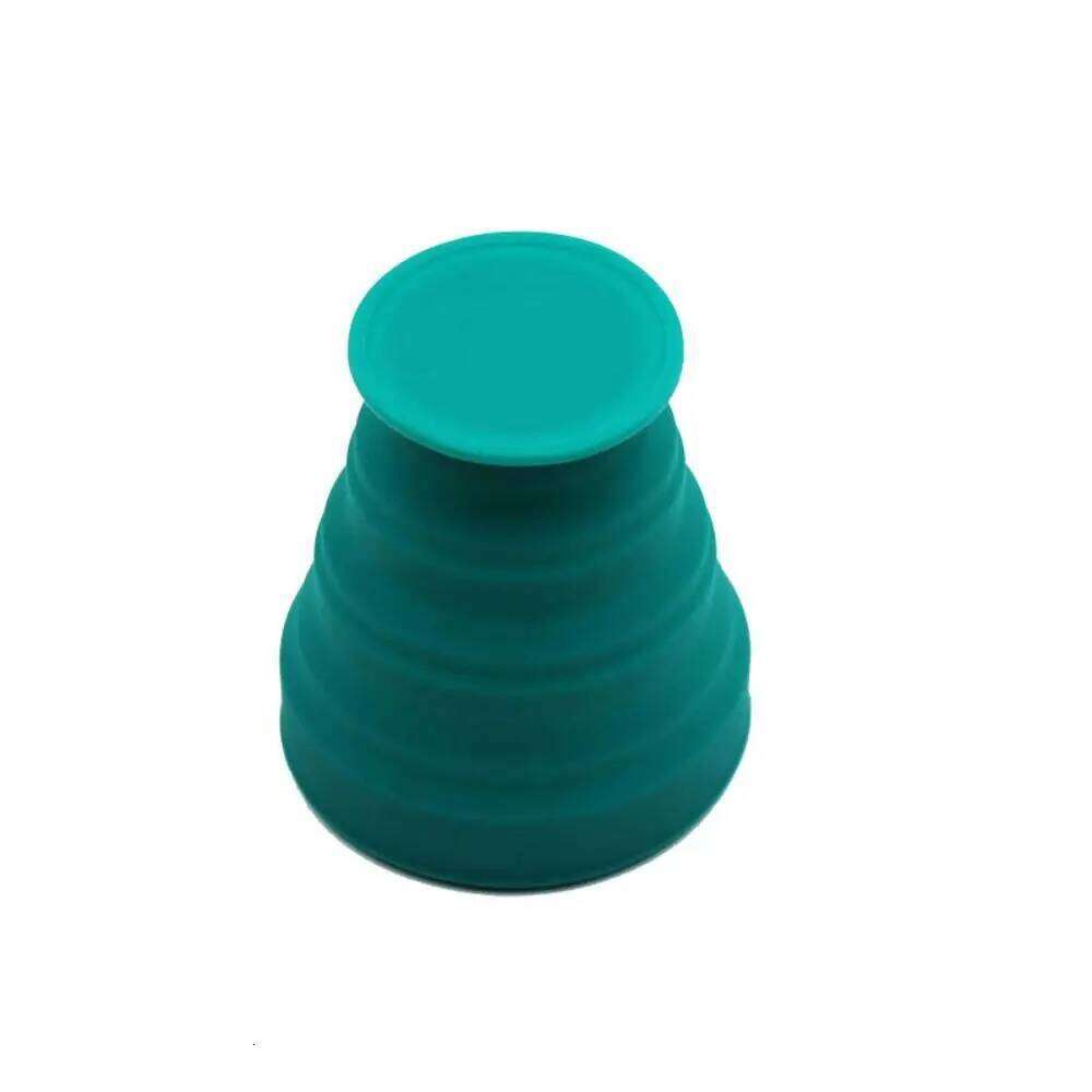Telescopic Collapsible Water Cups Food Grade Silicone with Lid Foldable Cup Portable Heat Resistant Travel Mug Drinking Z260202