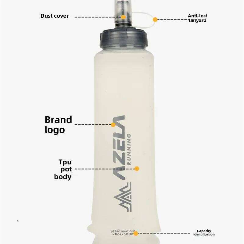 250ml 500ml Portable Lightweight Folding Soft Flask Sport Bottle Water Bag for Cycling Running Camping Z260202