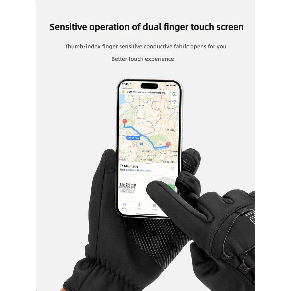 TOSUOD cycling gloves are warm and windproof mountain road electric bikes, long finger knobs for men in winter XJ260202