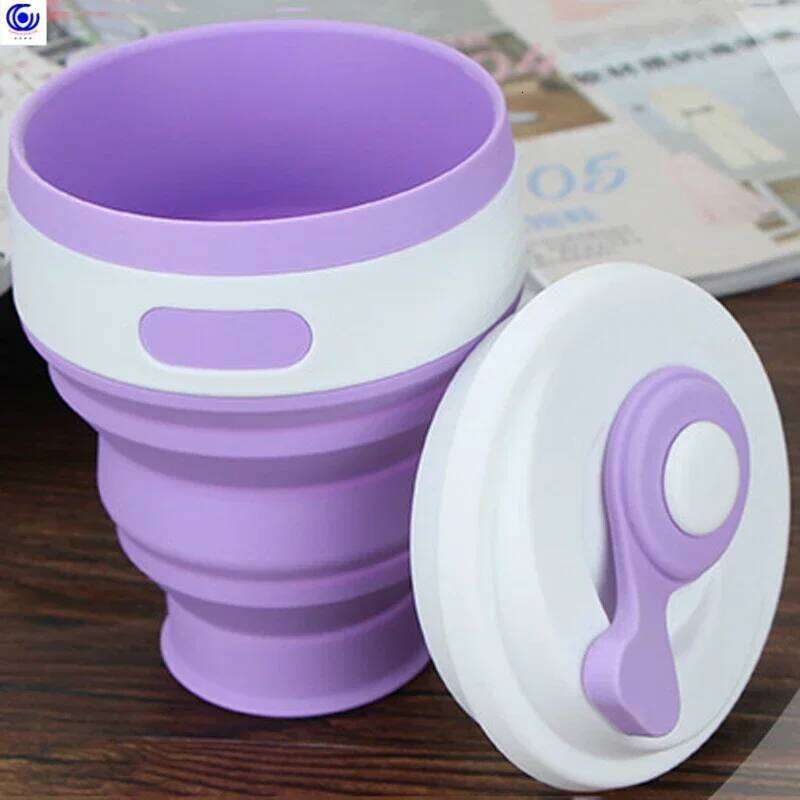 Folding Silicone High temperature resistant food grade Portable drinking water travel retractable folding cup Z260202