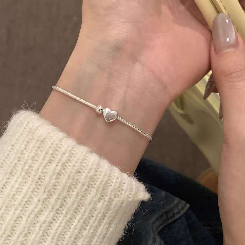S925 pure silver spliced broken silver pearl bracelet, fashionable, simple, luxurious, cool and natural freshwater pearl bracelet