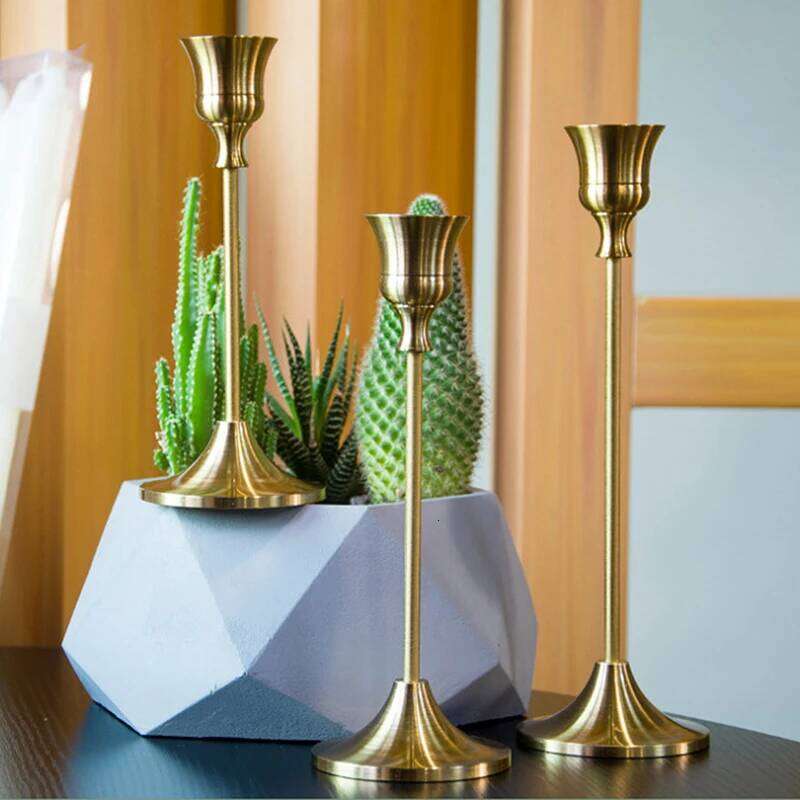 Holders Kit Brass Gold Set Wedding Table Decorative Candlestick Stand For Party Dinning Y260131