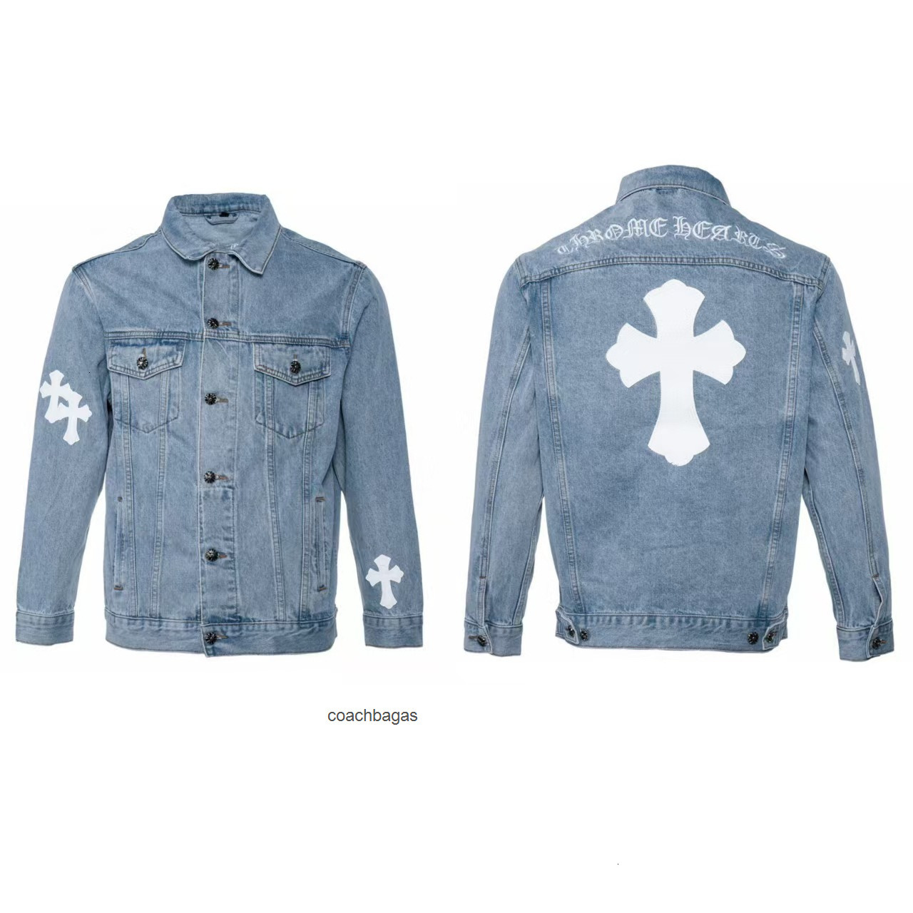 designer men jackets for women luxury 25 autumn winter new denim jacket with cross back loose un chrome hearts heartstshirt heartslong heartstank chromehearts 5OY7
