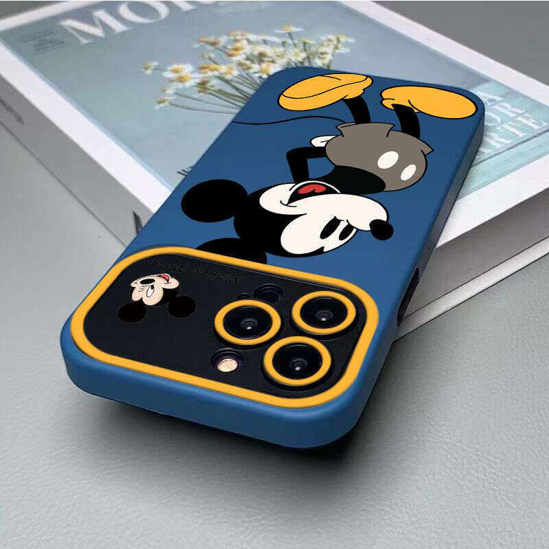 Couple Mickey Window Style Compatible with Apple 15 Phone Case iPhone 14 Pro Max Full Coverage 13 Silicone 11/X S260128
