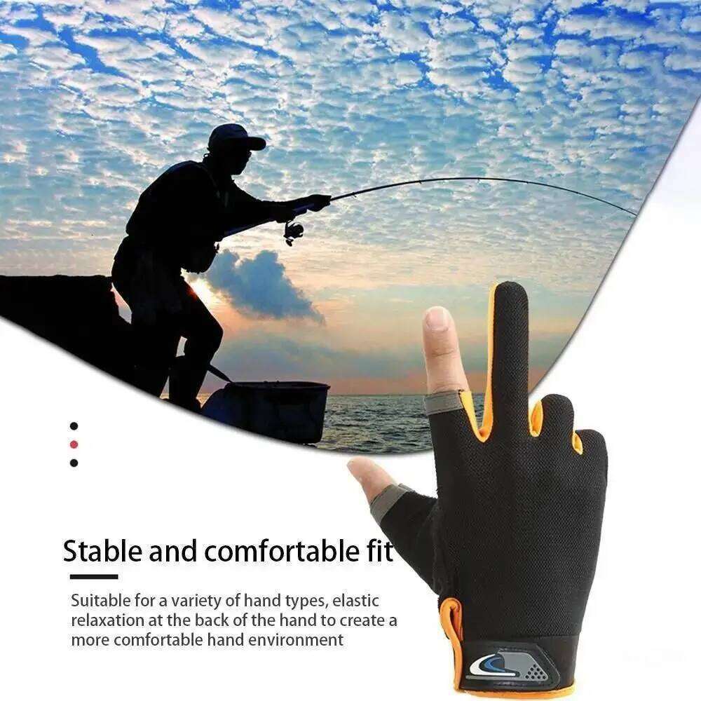 Sun Protection Fishing Protect Hand Anti-slip Two-finger Sports Moisture-wicking Bicycle Riding Gloves Outdoor XJ260202