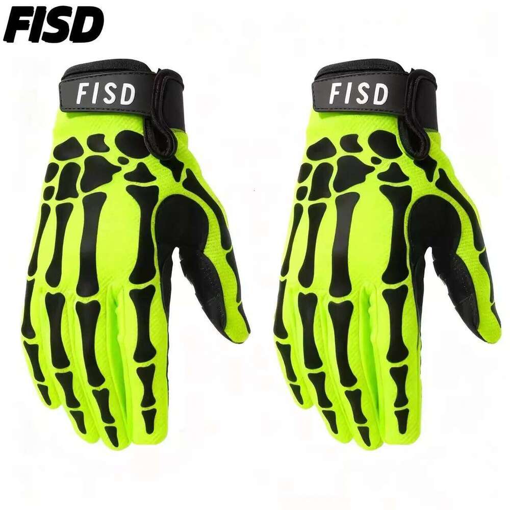 FISD DH MX Long Finger Gloves All-Season Christmas gift Night Light Ghost Claw Anti-Slip Durable for Off-Road Motorcycle gloves XJ260202