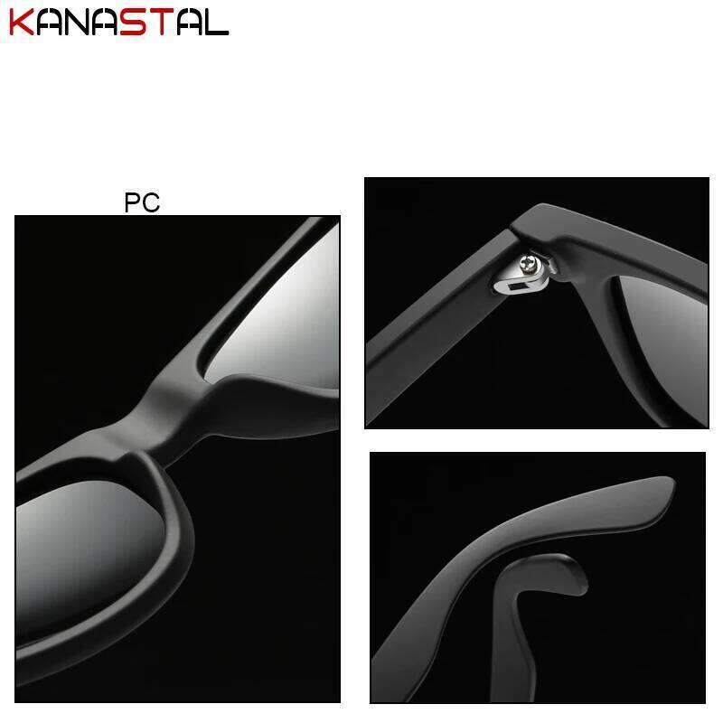 Polarized Sunglasses Men UV400 Fashion Sun Glasses Women PC Eyeglasses Frame Driving Beach Bike Travel Anti Glare Shade Eyewear H260202