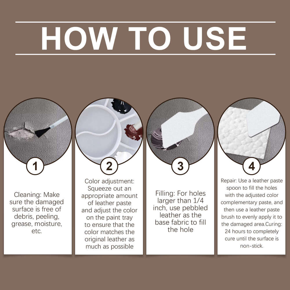 Kit Furniture Sofa Seat Car Interior Leather Repair Paste S260202