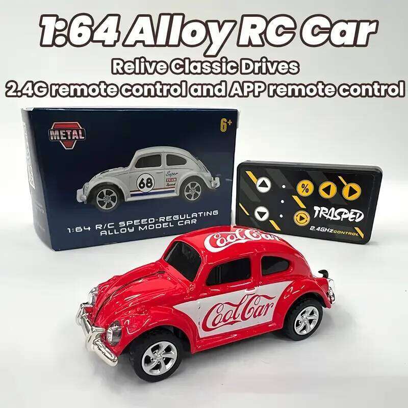 1:64 Alloy Beetle Remote Control Fun Metal Car Model For Collection Friendships Entertainment Speed RC Gift for Boyfriend Y260131