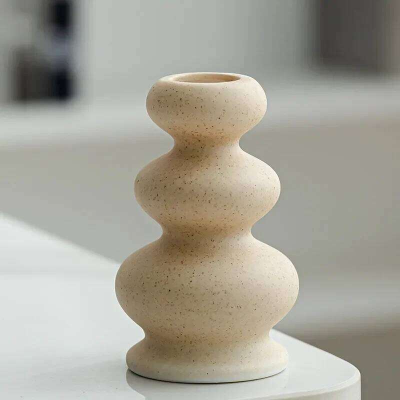 Candlestick Candle Holder 1PC Nordic Ceramic Romantic Atmosphere Candlelight Dinner Home Table Living Room Decoration Y260131