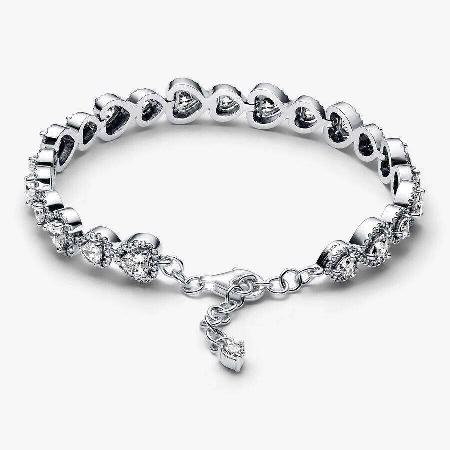 925 Sterling Silver Popular Shining Five-Pointed Heart Ruby Bracelet Fit Original DIY Bead Charm For Women Fine Jewelry H260202