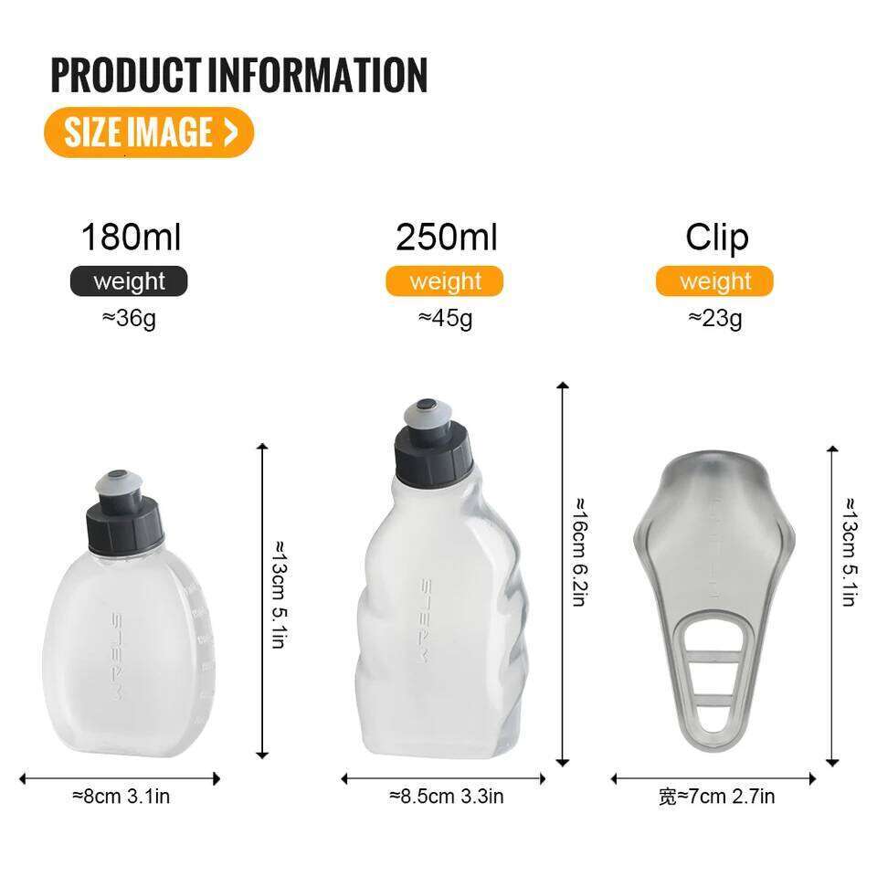 WRELS Sports Handheld BPA-Free Water Bottles for the Running Hydration Belt 250ml Z260202