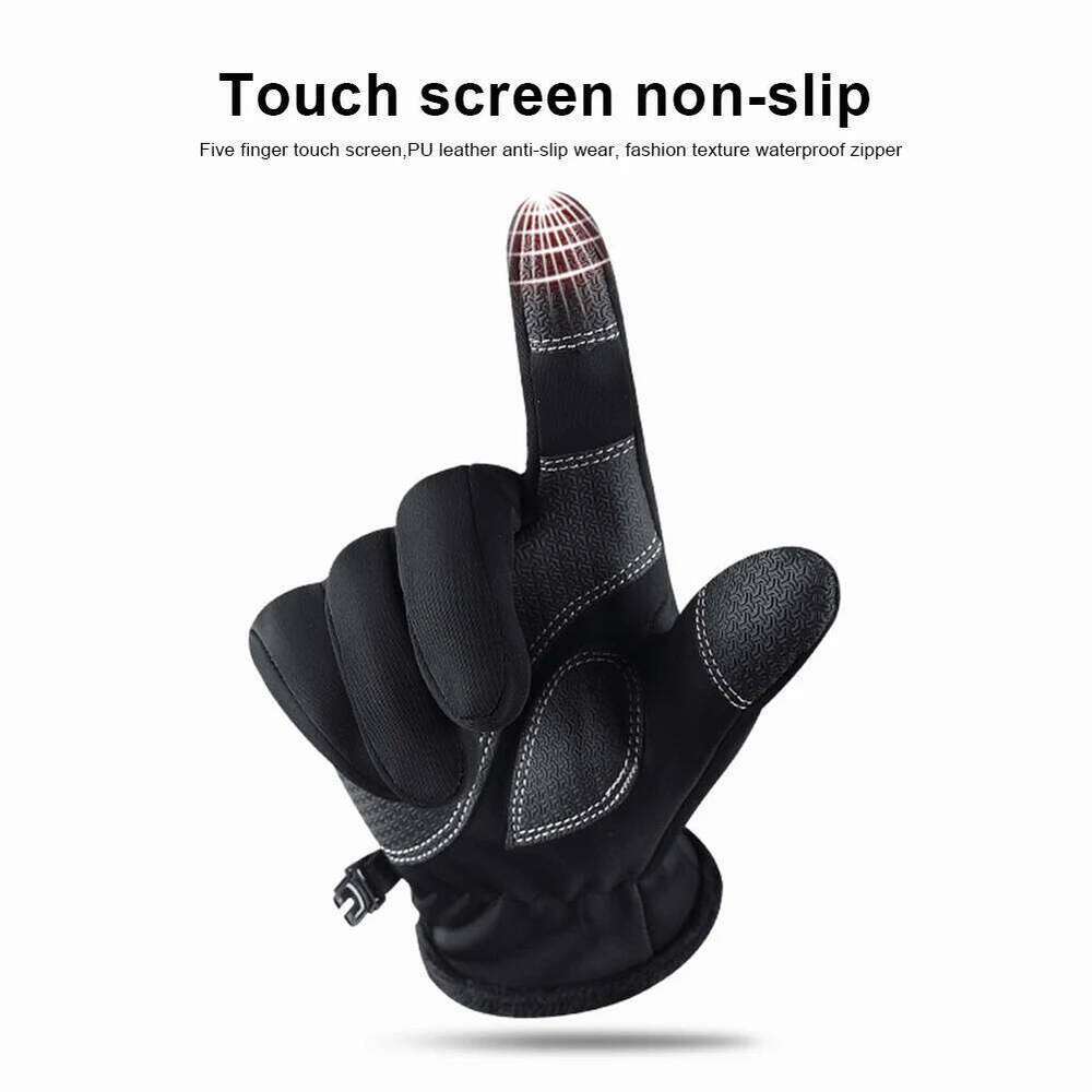 New Brand Men's Ski Outdoor Waterproof Non-Slip Cycling Driving Motorcycle Protection Gloves for Cold Winter XJ260202
