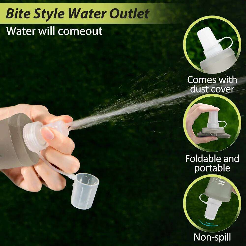 EWBOLER 150/250/500 Outdoor Collapsible Silicone Bite Size Running Camping Hiking Travel Convenient Water Bottle Z260202