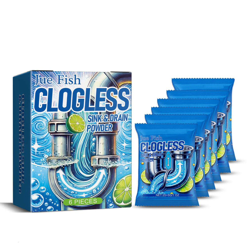 Jue Fish Pipe Dissolving Drain Cleaner Oil Stain Removal Deodorizing Powder S260202