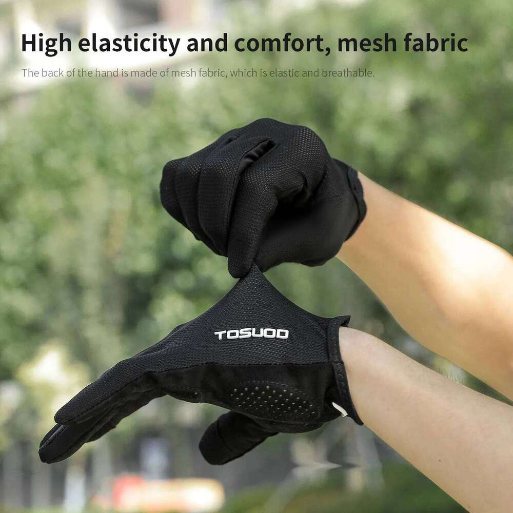 TOSUOD Cycling Breathable Moisture Wicking Non-Slip Shock Proof Touchscreen Biking Four-Season Gloves XJ260202