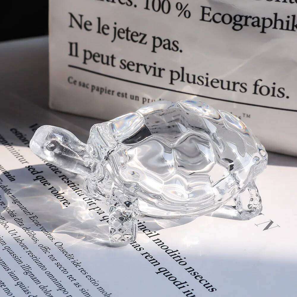 A Crystal Mini Turtle Statue, Lucky Ornament, Suitable for Office Desk Decoration, Home Decoration Y260202