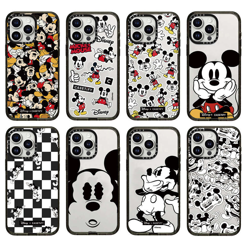 Cute Mickey Mouse Dense Cheek Support iPhone 16 Pro Max Apple 15 Transparent 14 Acrylic Phone Case 13 S260128