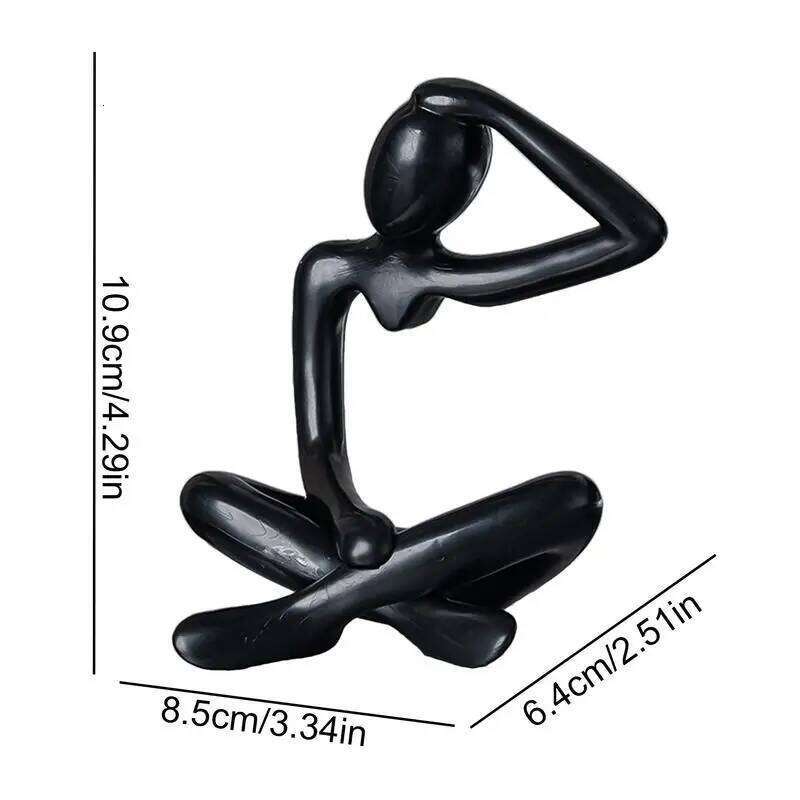 Thinker Statue Art Abstract Sculpture Modern Home Decor Accents Collectible Figurines Y260202