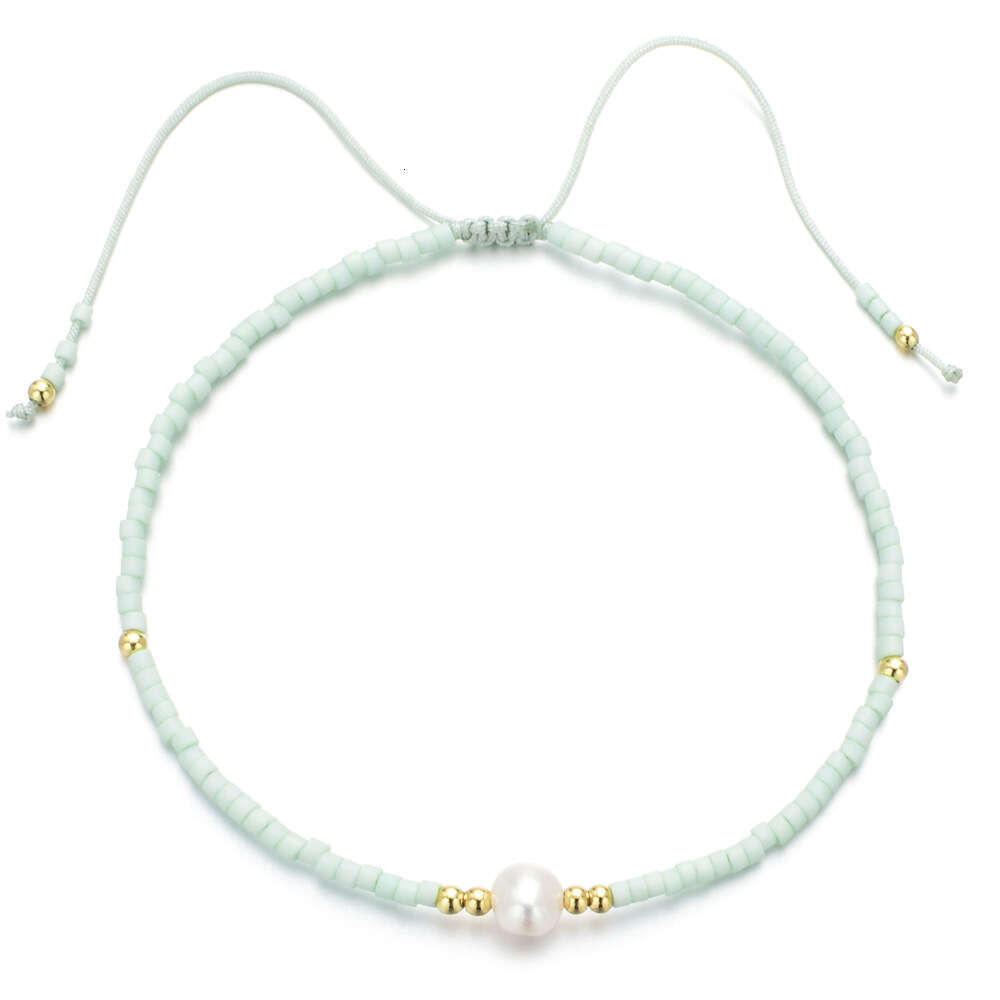 Bohemian-style natural pearl beaded bracelet, handcrafted, adjustable, and available for wholesale