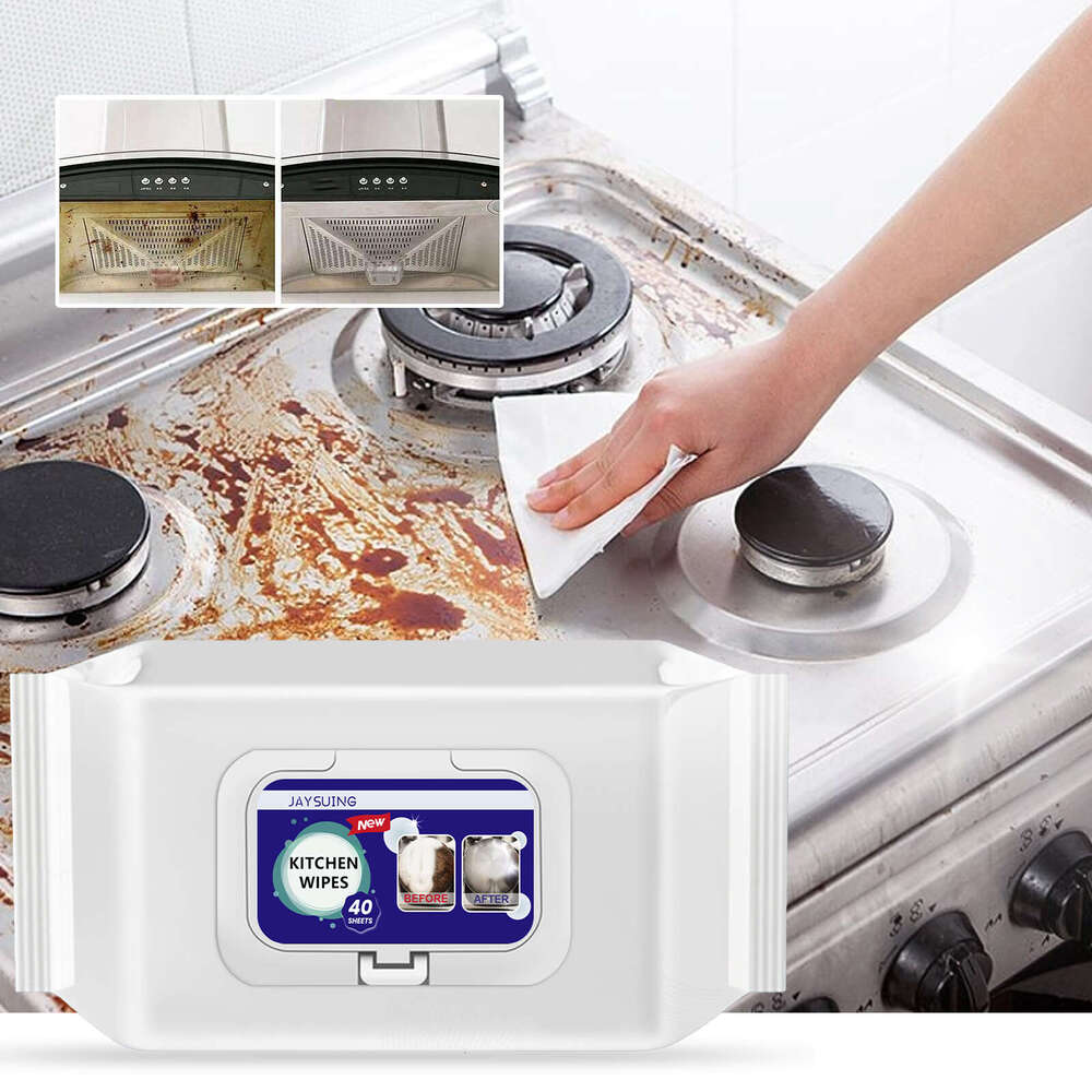 Jaysuing Kitchen Removal Heavy Oil Stain Multi-effect Cleaning Thickened Wipes S260202